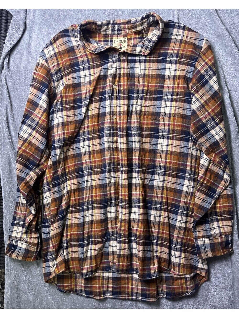 RedHead Brand Co Mens 2XLT Flannel Shirt Plaid Button Up Big Tall Heavyweight